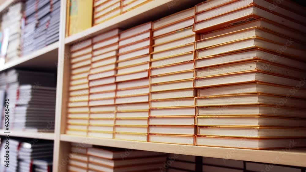 Educating university book shelf. Full of book at the bookstore. Library bookshelves. Educating university book shelf. Full of book at the bookstore. Library bookshelves.