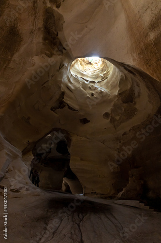 Bell  cave dug at the beginning of the 7th century, used for quarrying stone in Maresha, in Beit Guvrin, Kiryat Gat, in Israel photo