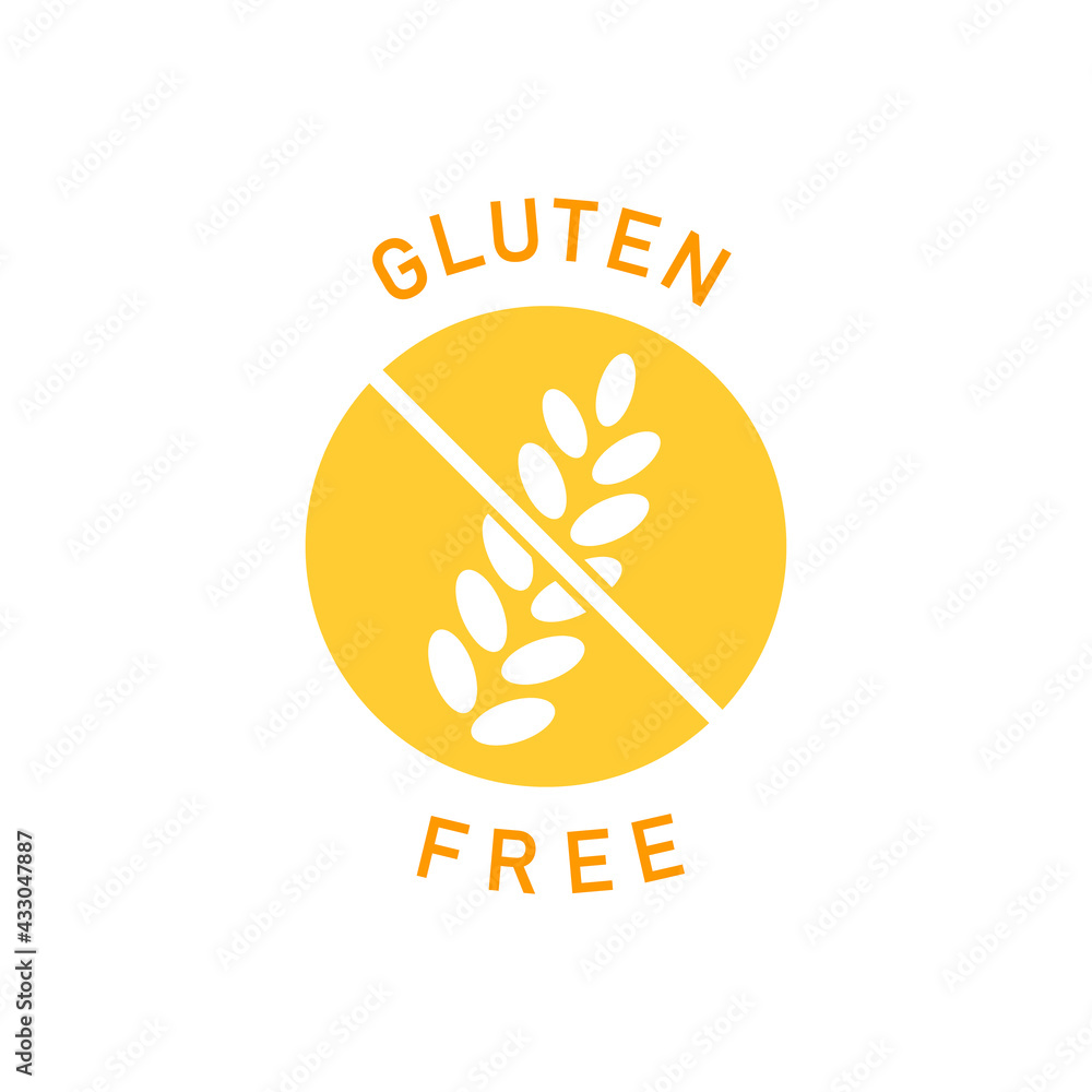 Gluten free. Vector logo icon template.