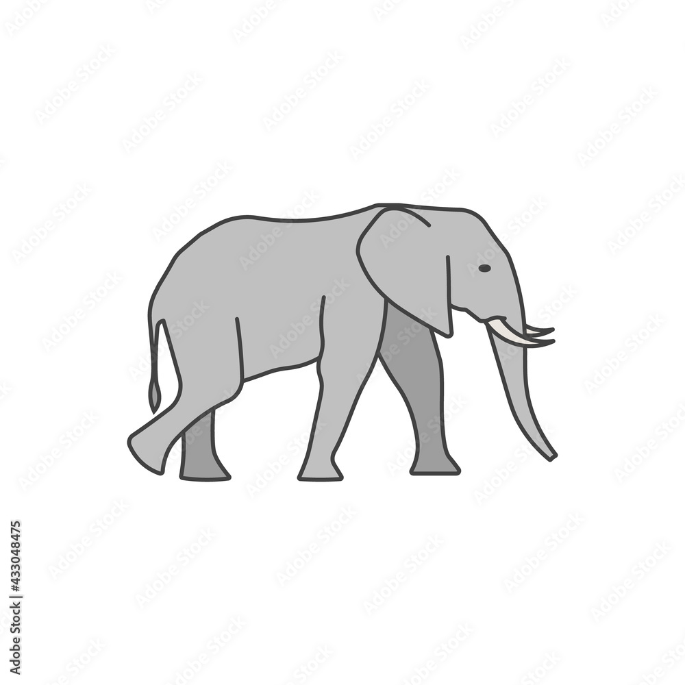 Obraz premium Elephant Vector design on white background. Wild Animals. vector illustration.