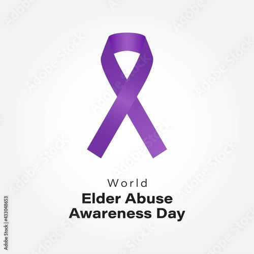 vector illustration for word elder abuse awareness day-15 june