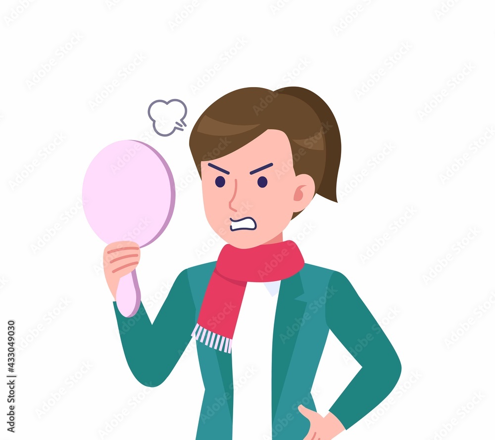 マフラーをした若い女性