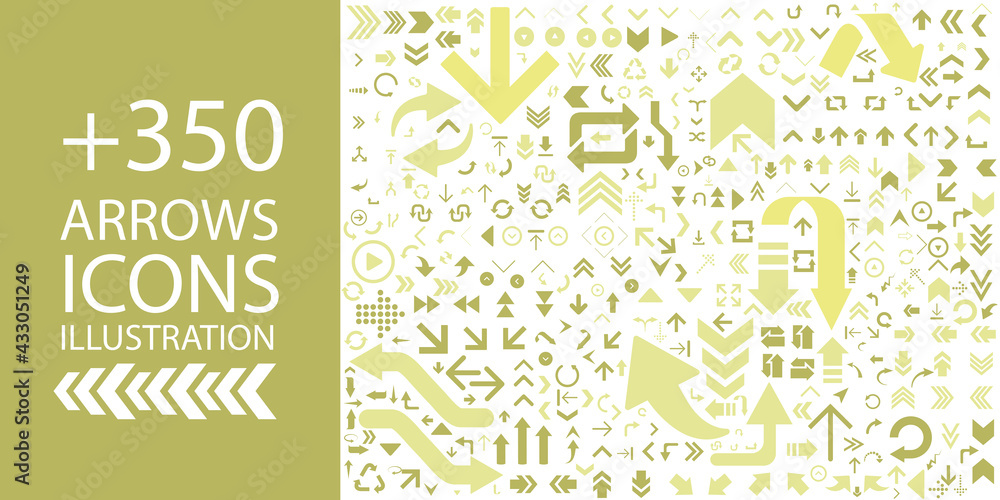 Fototapeta premium Set of vector arrows