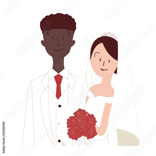 国際結婚　黒人男性と日本人女性
