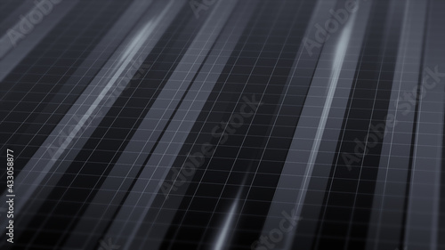 グラデーションの黒色グリッドCG背景