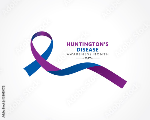 Vector Illustration of Huntington Disease Awareness Month observed in May.