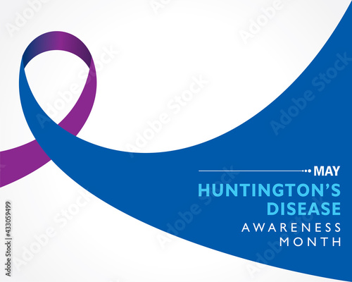 Vector Illustration of Huntington Disease Awareness Month observed in May.