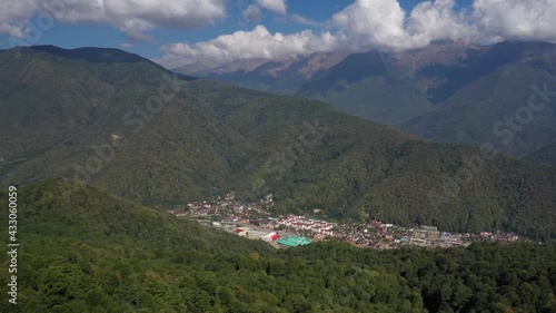 Krasnaya Polyana resort, Sochi, Russia, mountain resort in summer