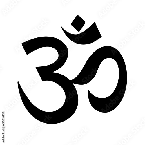 Ohm symbol isolated on a white background.
