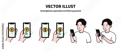 スマートフォンを操作する人