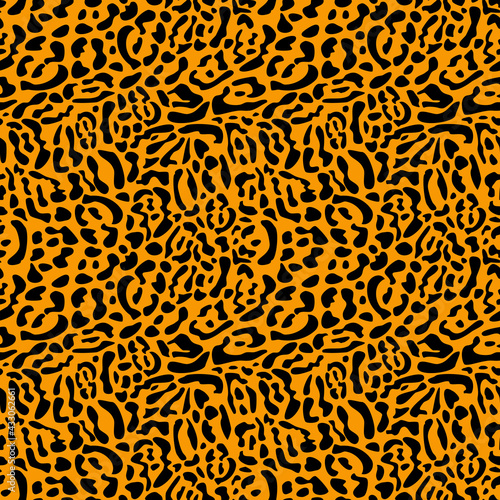 Abstract background with leopard skin texture. Leopard seamless pattern. Leopard fur design.