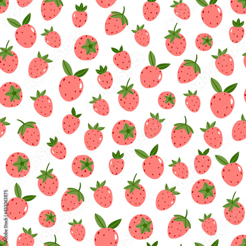 Summer seamless strawberry pattern