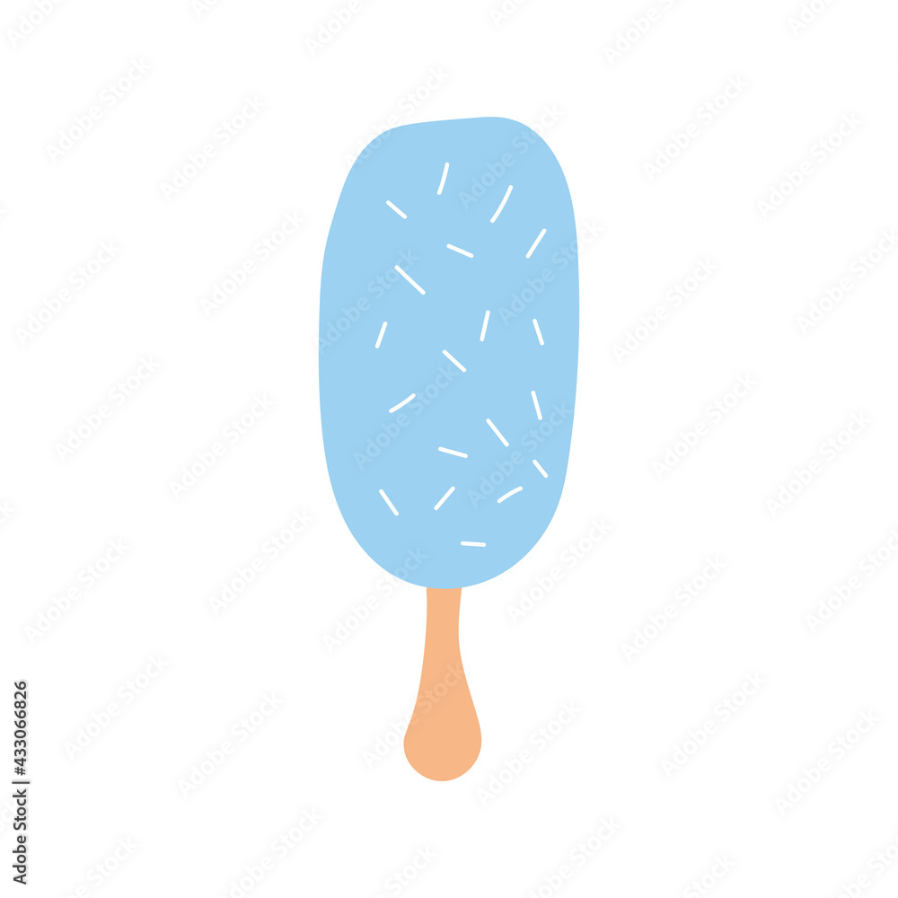 Ice cream elements on a stick.
Sweet summer delicacy with different tastes, isolated popsicle with different topping.Vector illustration for web,design, print. Ice cream elements on a stick.
Sweet summer delicacy with different tastes, isolated popsicle with different topping.Vector illustration for web,design, print.
