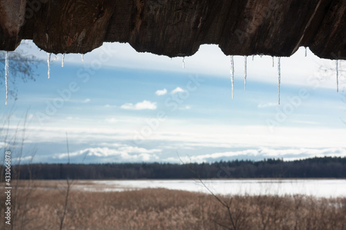 icicles from the roof