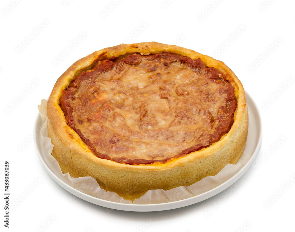 Deep dish pizza Stock Photo Adobe Stock
