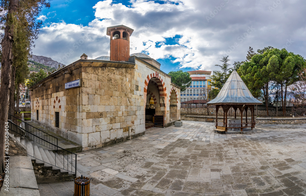 Yorguc Pasa Mosque and Tomb view in Amasya City. Amasya is populer tourist attraction in The Turkey