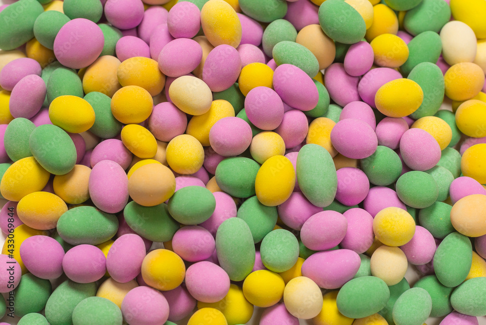 Group of colorful peanuts in glaze. Group of colorful peanuts in glaze.