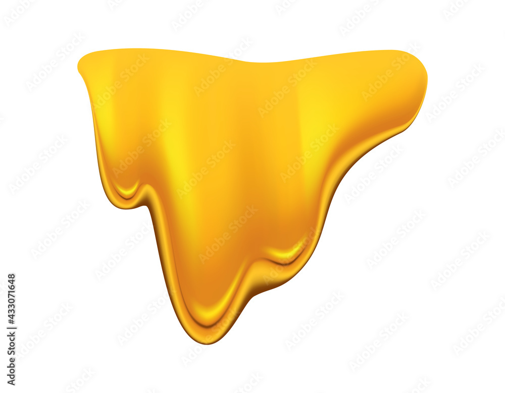 Honey dripping on white background. Golden flow syrup, caramel flowing or liquid melt template. Colorful delicious honey drops Honey dripping on white background. Golden flow syrup, caramel flowing or liquid melt template. Colorful delicious honey drops
