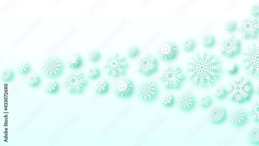 Abstract Background Winter Snowflakes witgh Shadows Vector Design Style Template Abstract Background Winter Snowflakes witgh Shadows Vector Design Style Template