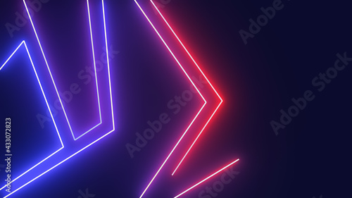 3D rendering of glowing lines on a black background. Can be used to create a variety of media © Vitaly