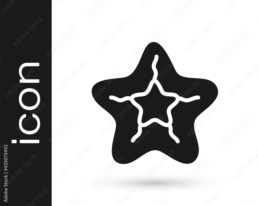 custom made wallpaper toronto digitalBlack Starfish icon isolated on white background. Vector