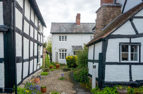 traditional timber frame house in herefordshire, weobley, uk, 