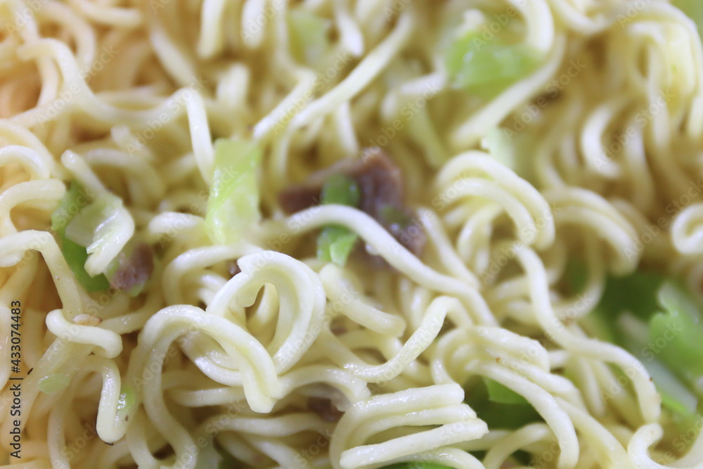 Japanese delicious instant salted fried noodles