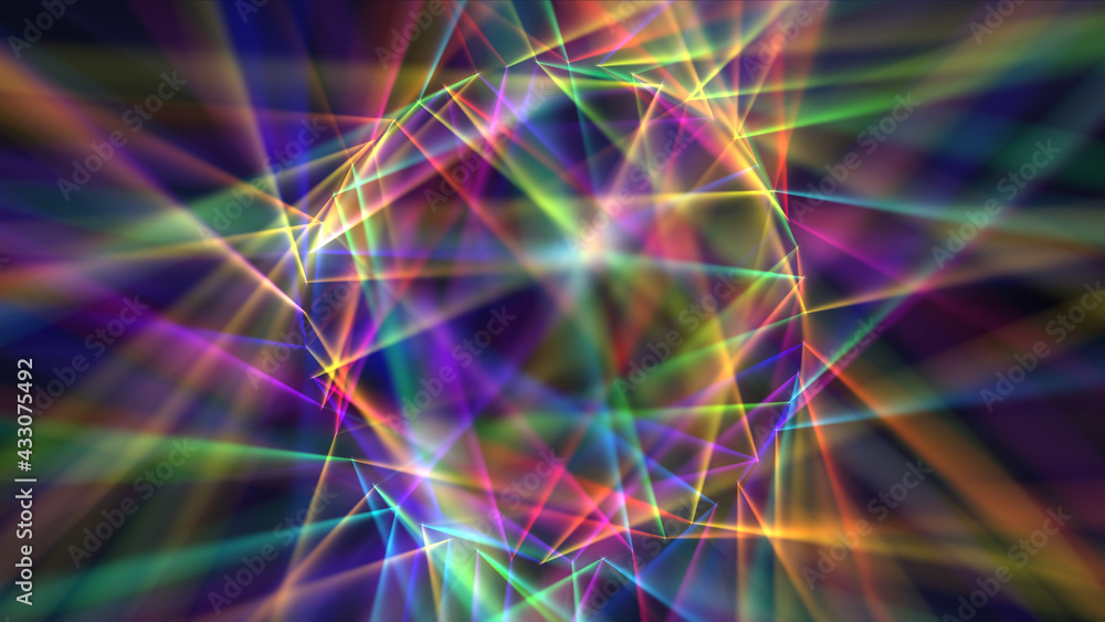 Fototapeta premium Digitally Generated Disco Laser neon Background