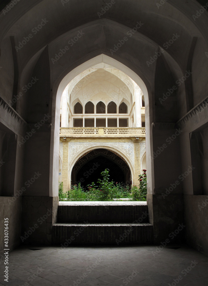 A view of an old house from its basement, Kashan, Iran