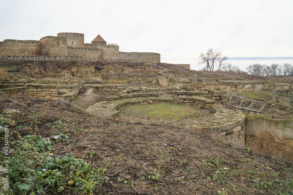 The ruins of an ancient Greek city near the Akkerman fortress in Belgorod-Dnestrovsky.