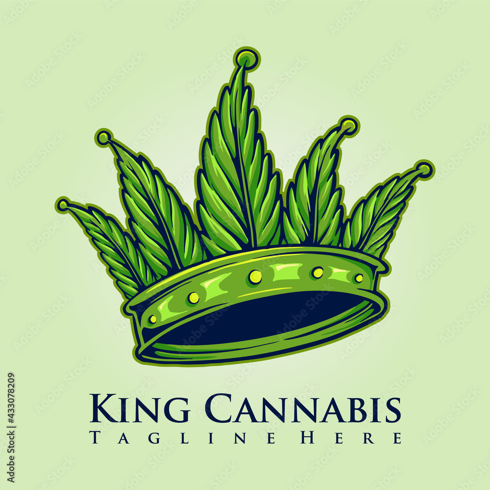 King Kush Cannabis Crown Logo Vector illustrations for your work ...