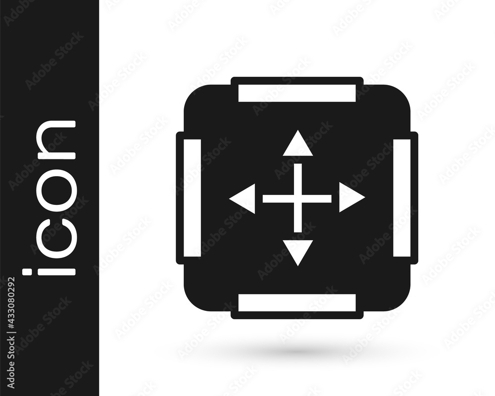 Black Area measurement icon isolated on white background. Vector Black Area measurement icon isolated on white background. Vector