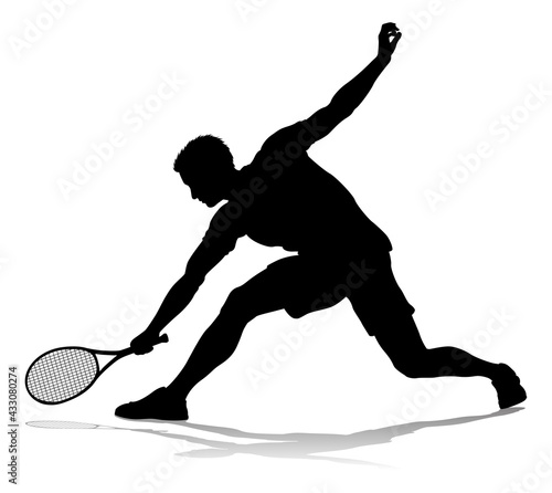 Tennis Silhouette Sport Player Man