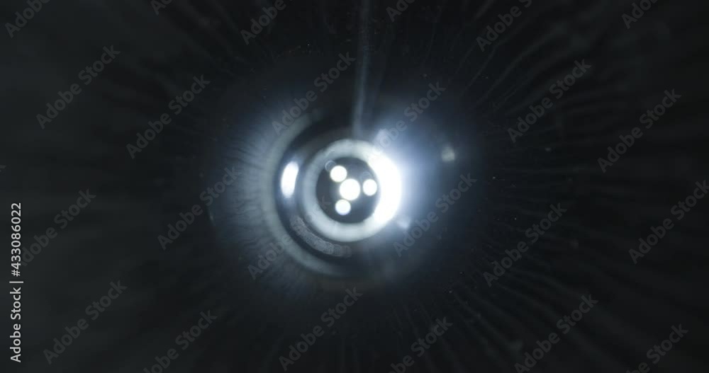 Traveling through dark tunnel hallway passage with lens flare, 2 clips Traveling through dark tunnel hallway passage with lens flare, 2 clips