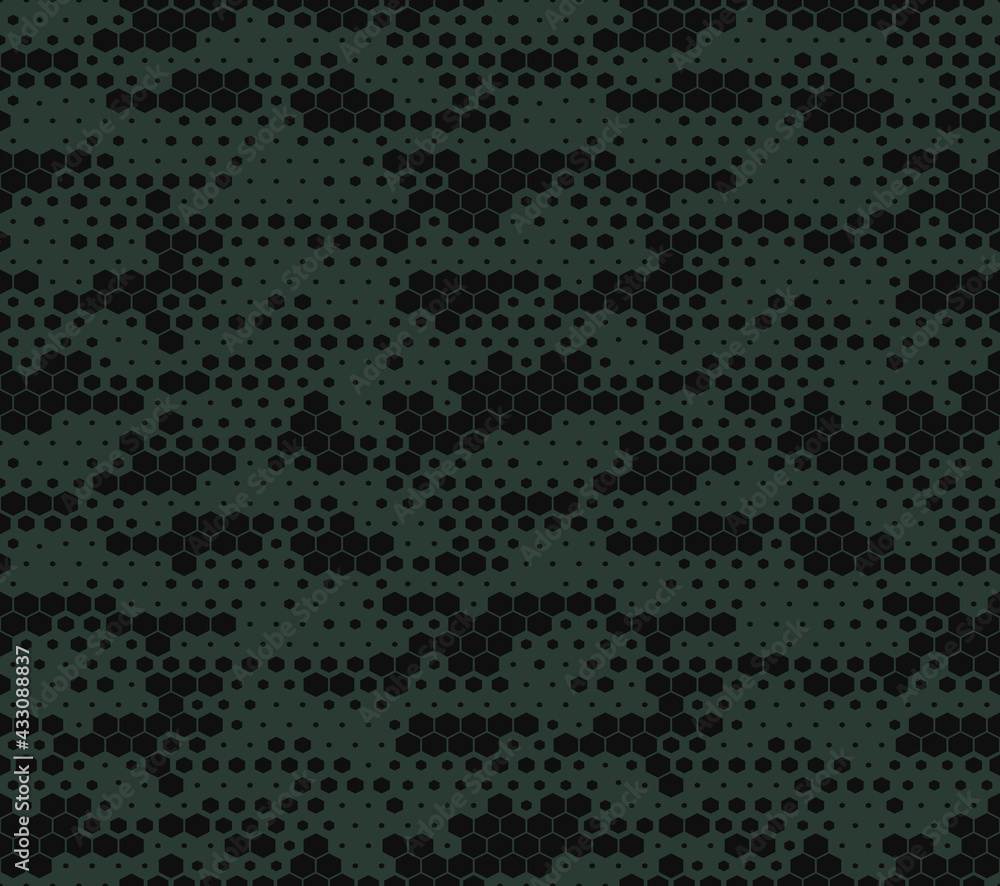 Camouflage digital green pattern, modern texture for textiles. Seamless background