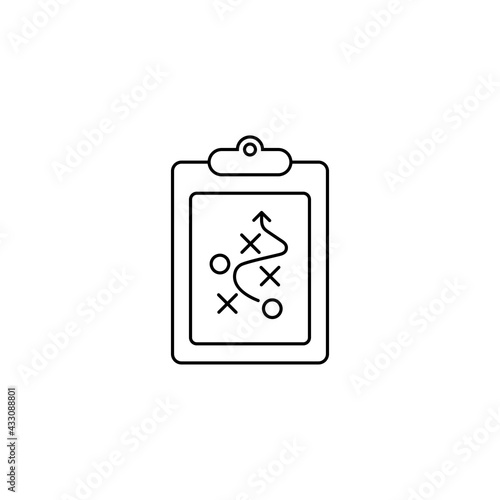 Strategy board outline icon, line vector sign, linear style pictogram isolated on white. Symbol, logo illustration. Web Design, Mobile App. Eps10