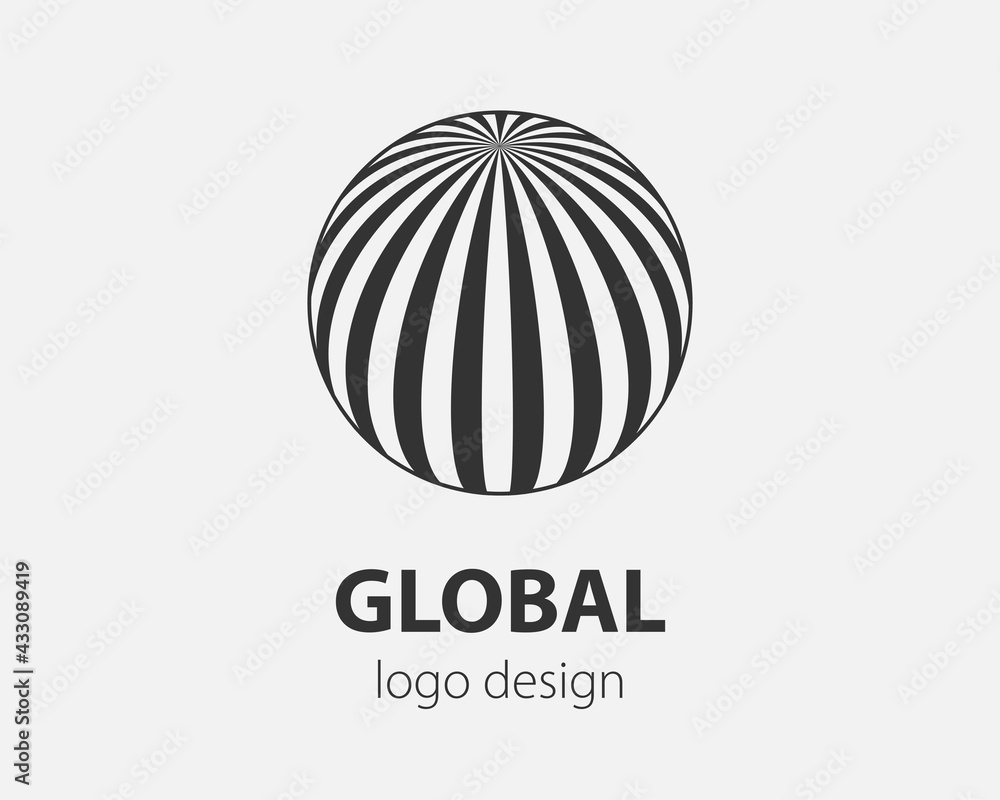 Sphere vector logo design template for business. Global icon. Sphere vector logo design template for business. Global icon.