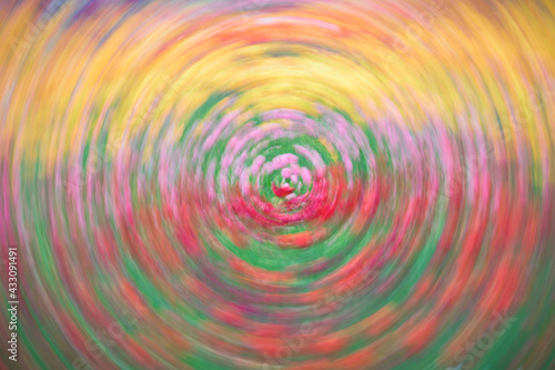 Colorful spinning abstract of a field of tulips at the Tulip Time festival in Holland, Michigan