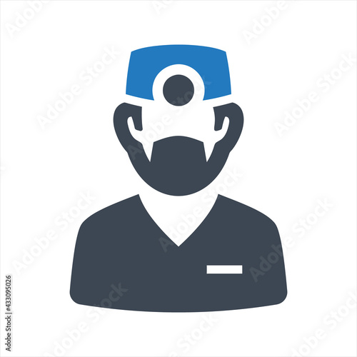 Surgeon icon, vector and glyph