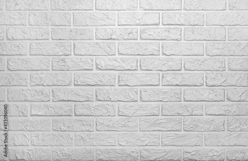 Brick wall. White brick wall background. Brick. Pattern of white tiles photo