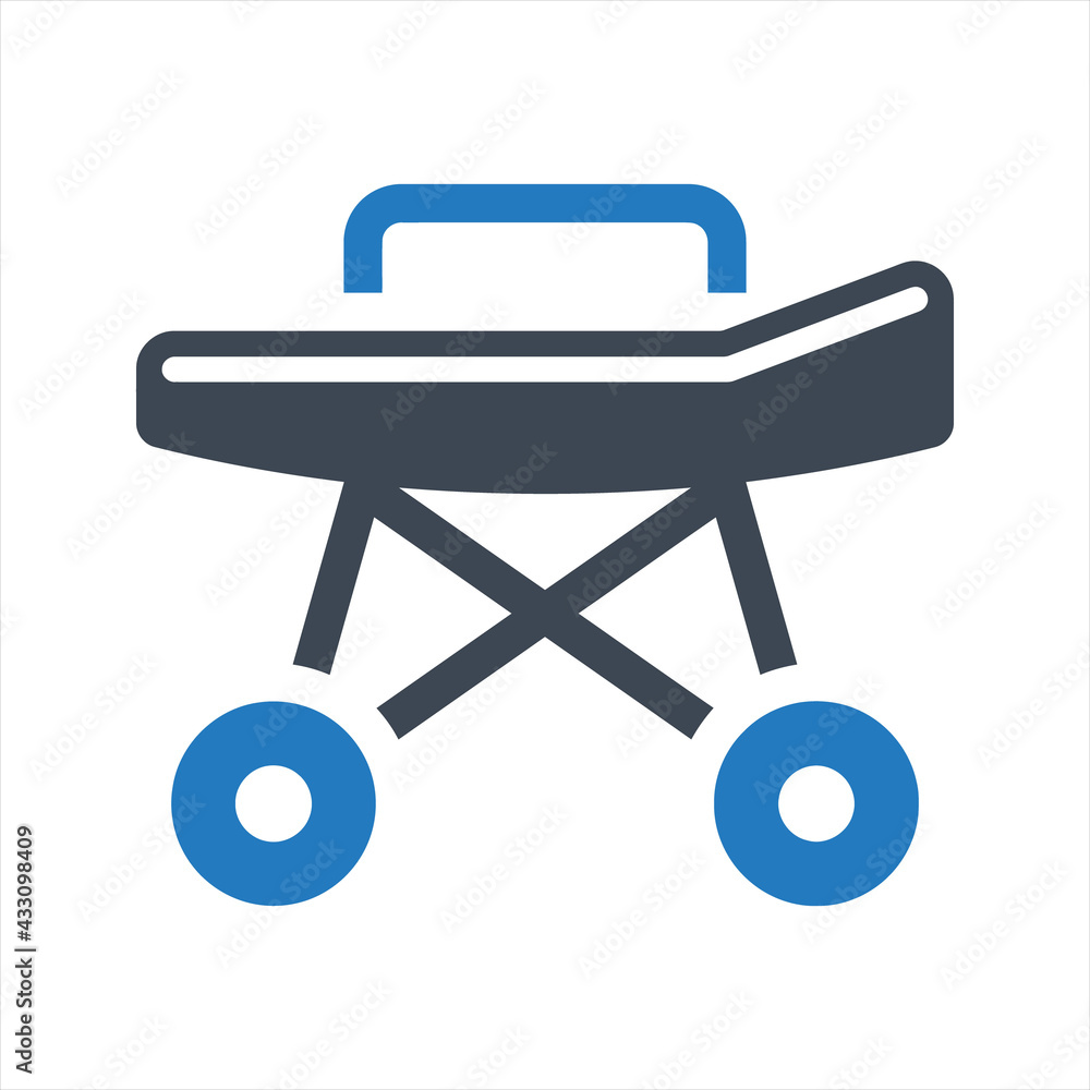 Stretcher icon, vector and glyph Stretcher icon, vector and glyph