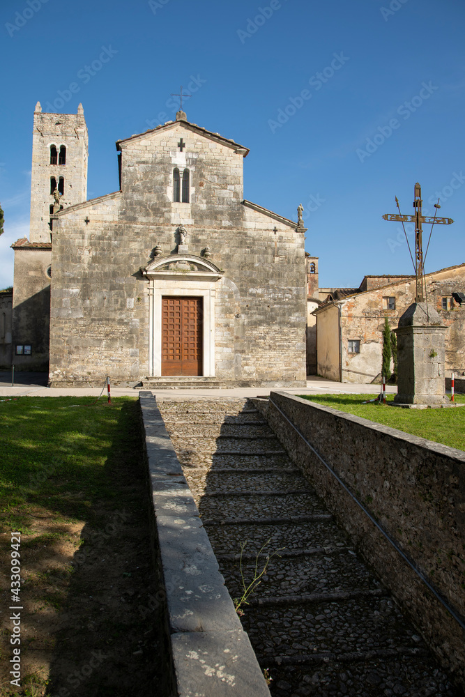 Camaiore, Lucca, Italy:  the parish church of Santo Stefano and San Giovanni Battista is a sacred building located along the Via Francigena 