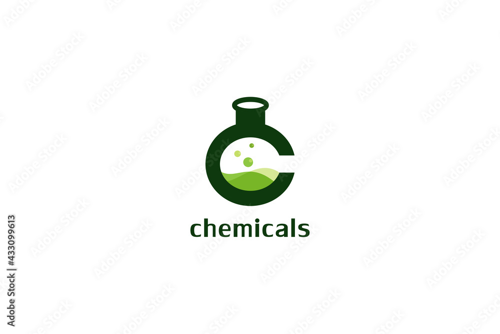 Letter c chemical lab eco friendly logo Letter c chemical lab eco friendly logo