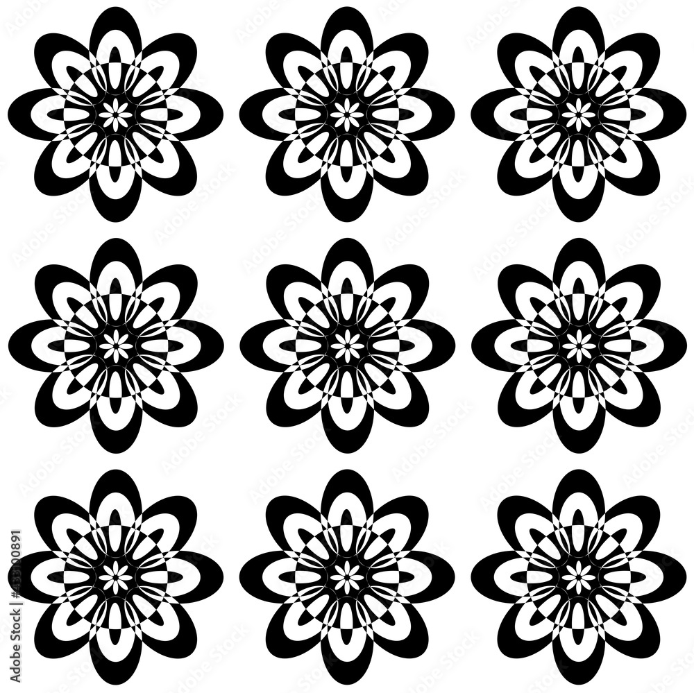 black and white flower pattern black and white flower pattern