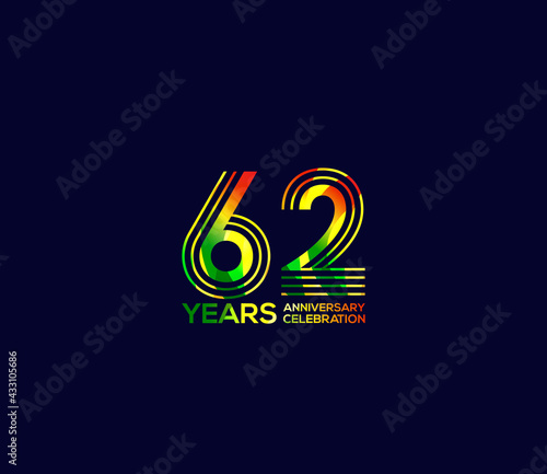 Mixed colors, Festivals 62 Year Anniversary, Party Events, Company Based, Banners, Posters, Card Material, for