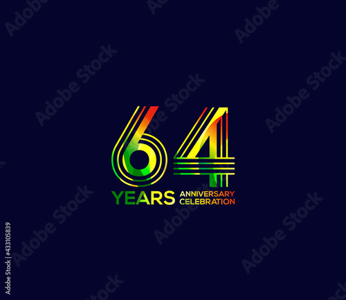 Wallpaper Mural Mixed colors, Festivals 64 Year Anniversary, Party Events, Company Based, Banners, Posters, Card Material, for Torontodigital.ca