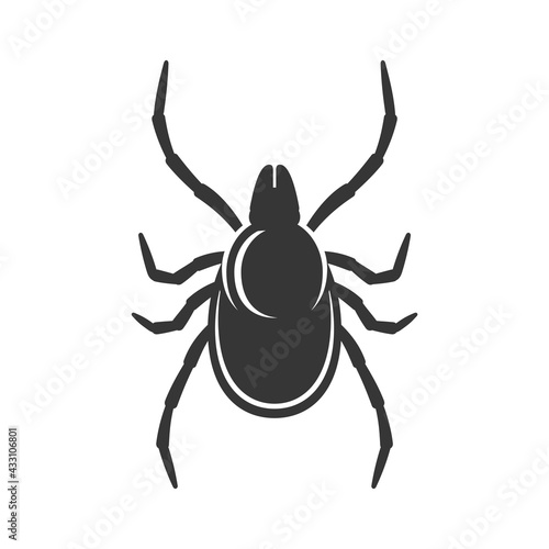 Tick Sign on White Background. Bug Icon Vector