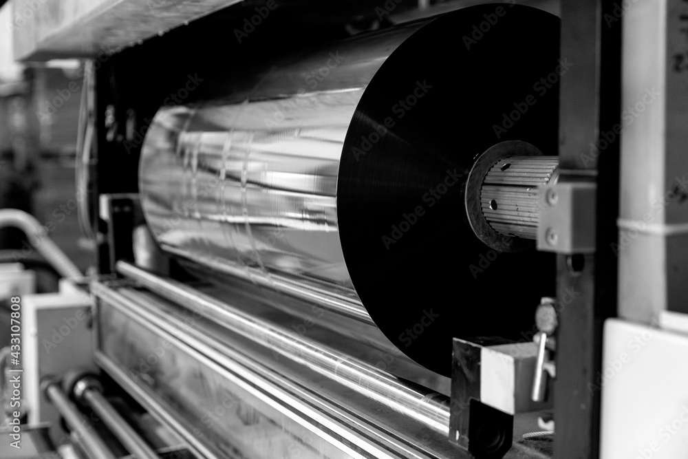 Printing processes industry. Black and white Printing processes industry. Black and white