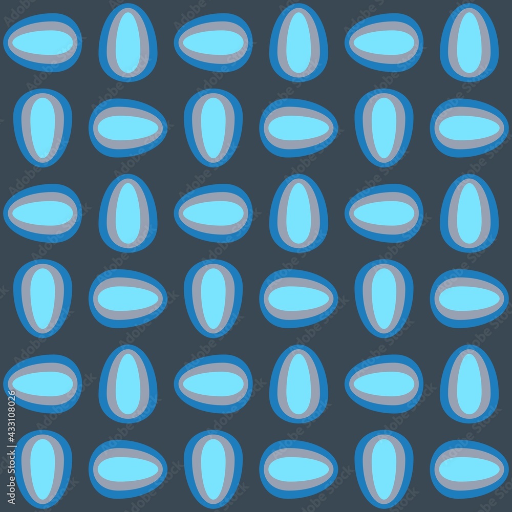 Rounded abstract seamless pattern - decorative accent for any surfaces.