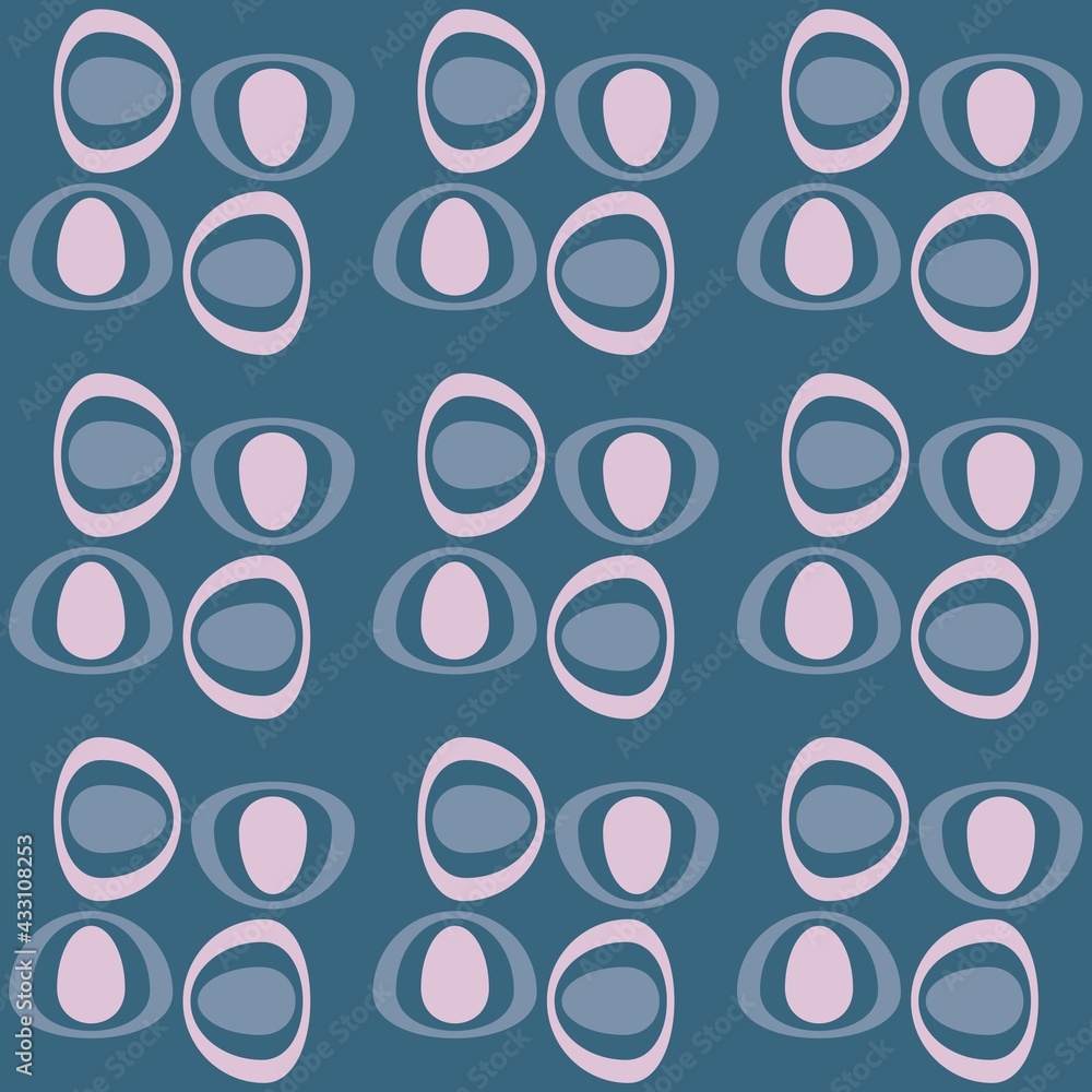 Rounded abstract seamless pattern - decorative accent for any surfaces.